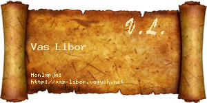 Vas Libor névjegykártya